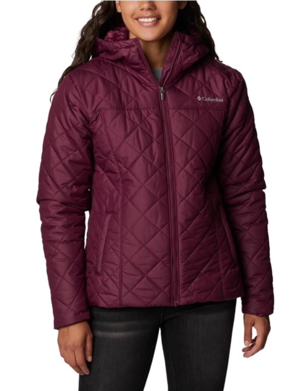 NEW Columbia Copper Crest Hooded Jacket 1x marionberry